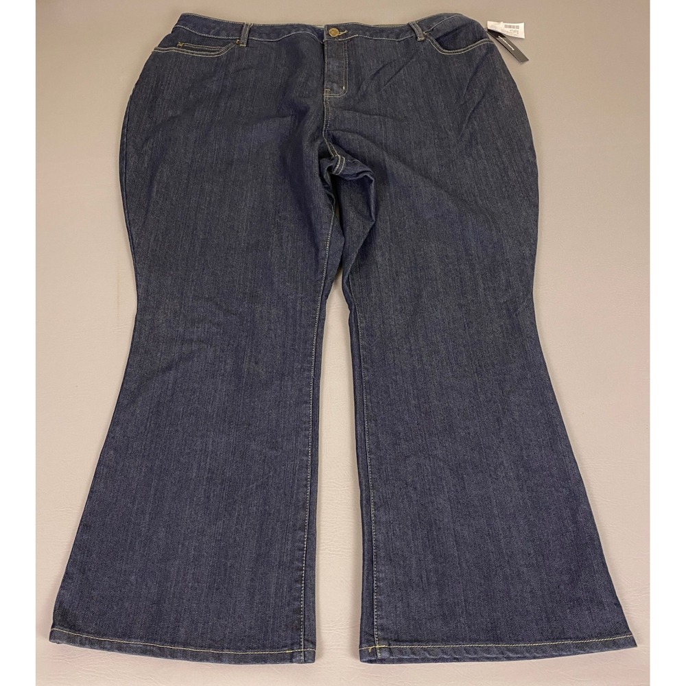 Fashion Bug Bootcut‎ Jeans Right Fit 24W Petite Curvy Dark Wash Denim New NWT